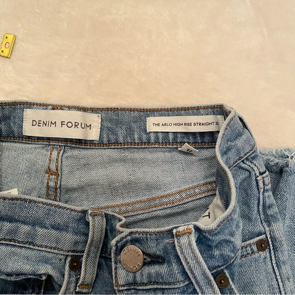Denim Forum The Arlo High Rise Straight High-waisted straight jeans blue - Picture 10 of 13